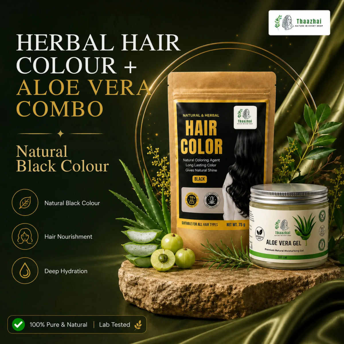 Herbal Hair Colour + Aloe Vera Combo