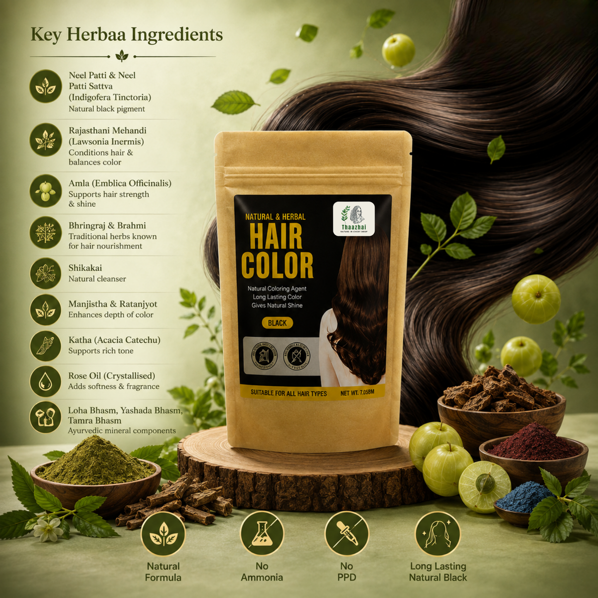 Herbal Hair Color - Natural Black