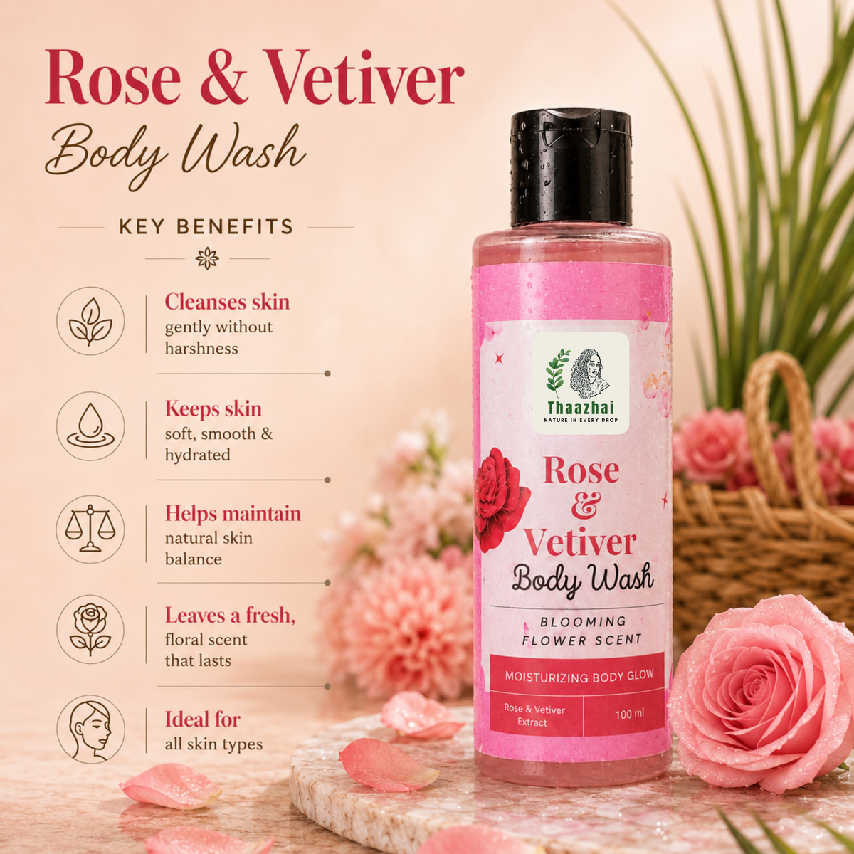 Rose &amp; Vetiver Body Wash