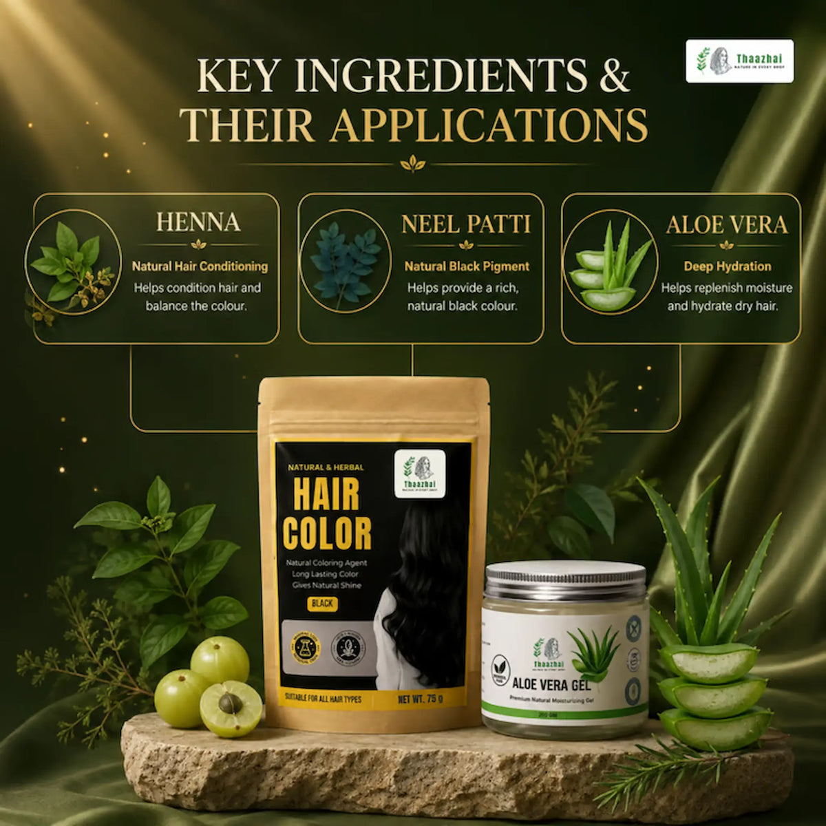 Herbal Hair Colour + Aloe Vera Combo